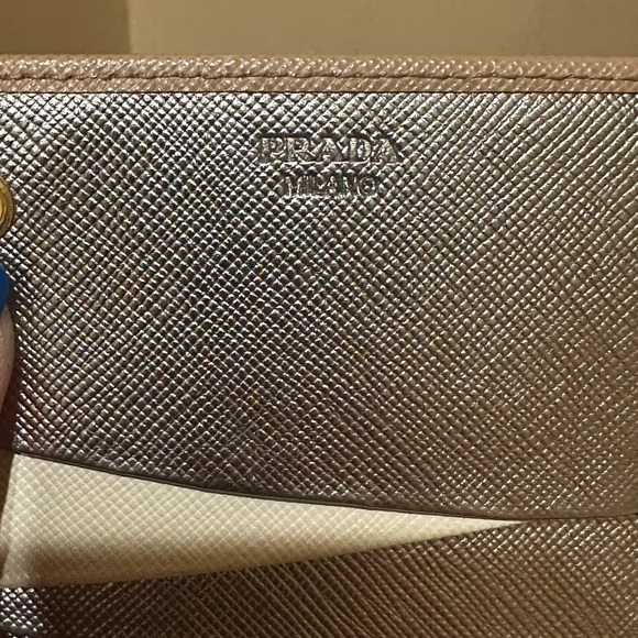 PRADA Tricolor Saffiano Double Snap Wallet - Picture 11 of 16